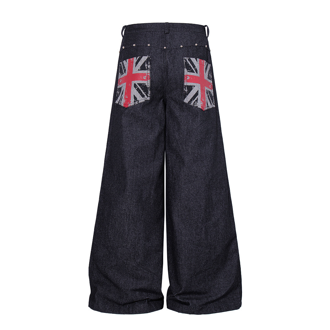 Union Jack Pocket Baggy Jeans detail image 9