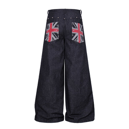 Union Jack Pocket Baggy Jeans detail image 9