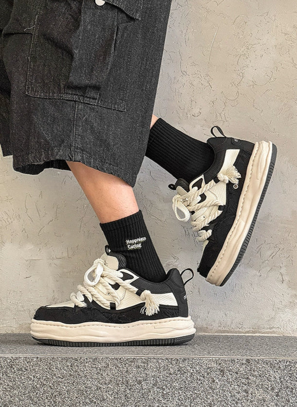 Tassel Twist | Rope Lace Platform Sneakers - Santo 