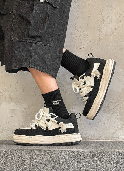 Tassel Twist | Rope Lace Platform Sneakers - Santo 