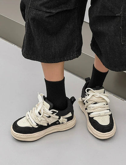 Tassel Twist | Rope Lace Platform Sneakers - Santo 