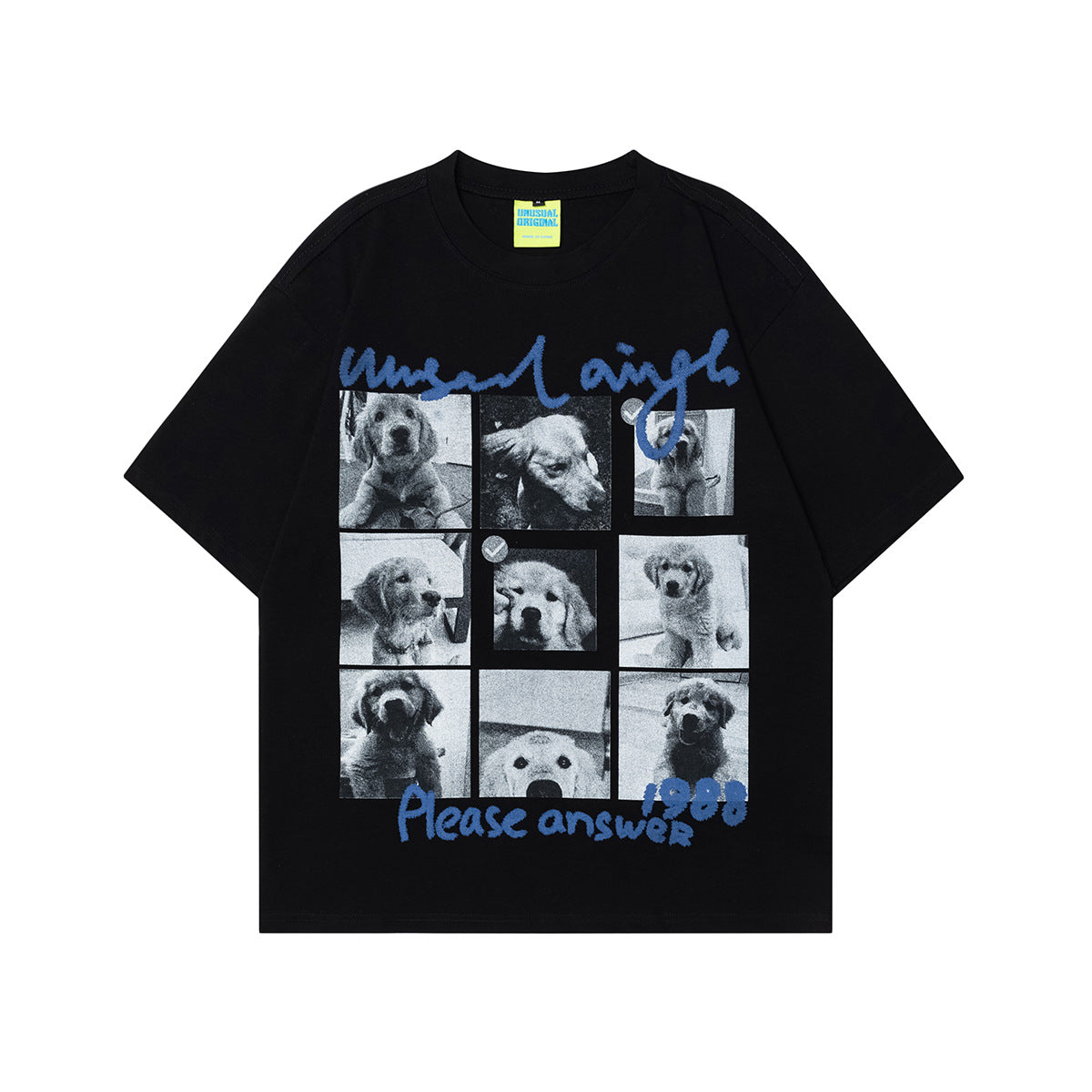 Puppy Grid | Graphic Photo Print Tee - Santo 