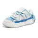 Blue and white