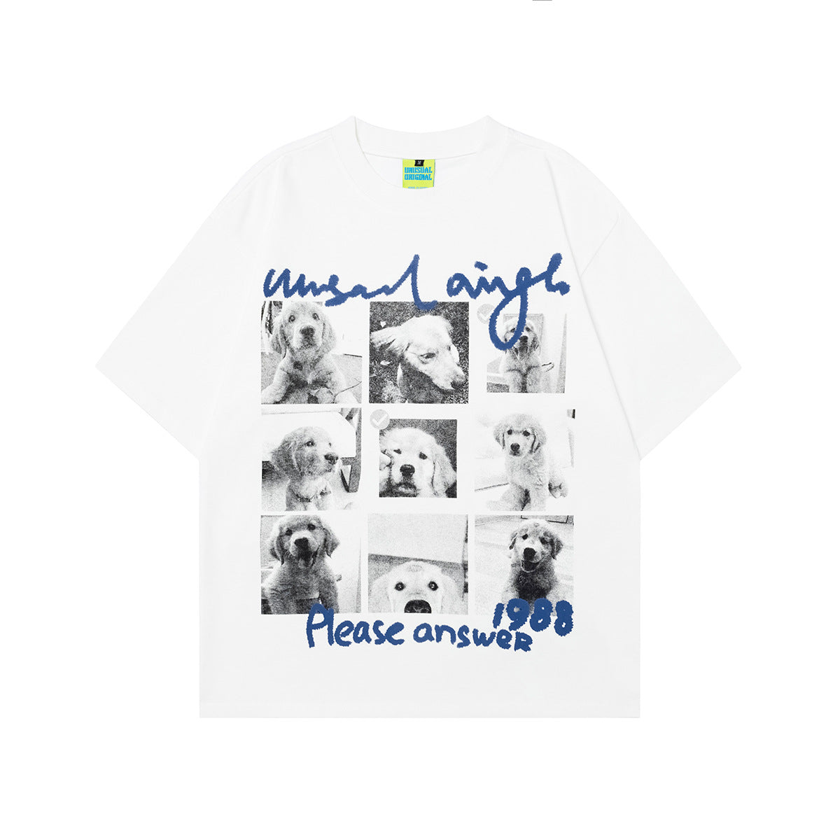 Puppy Grid | Graphic Photo Print Tee - Santo 