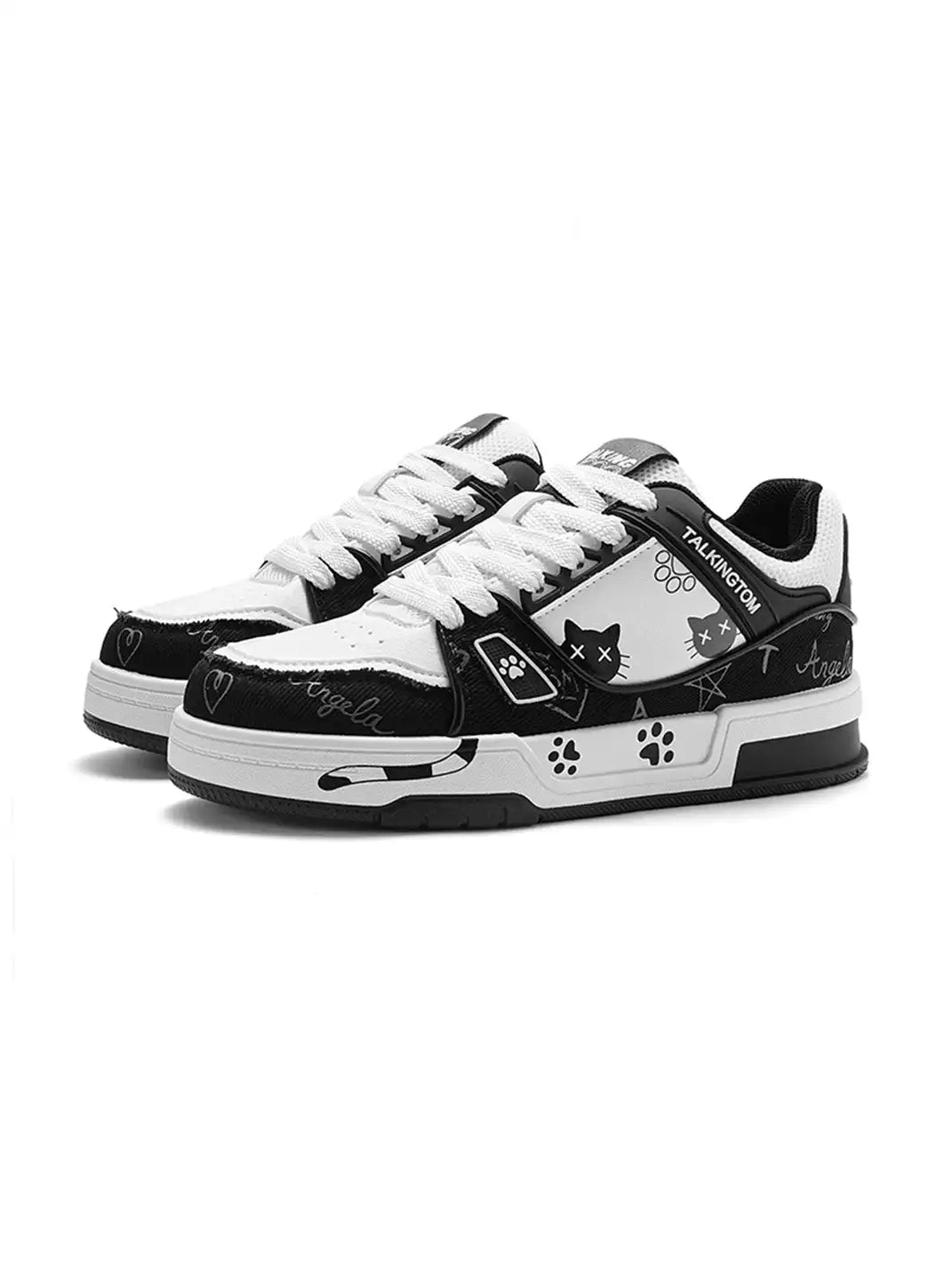 Anime Cat Graphic Low Top Sneakers detail image 1