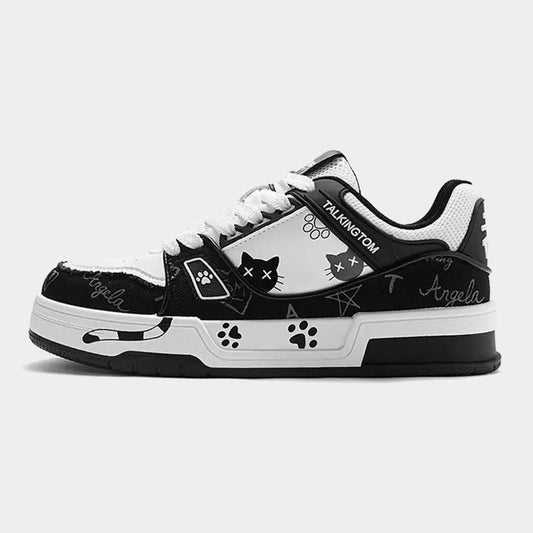 Anime Cat Graphic Low Top Sneakers main product image