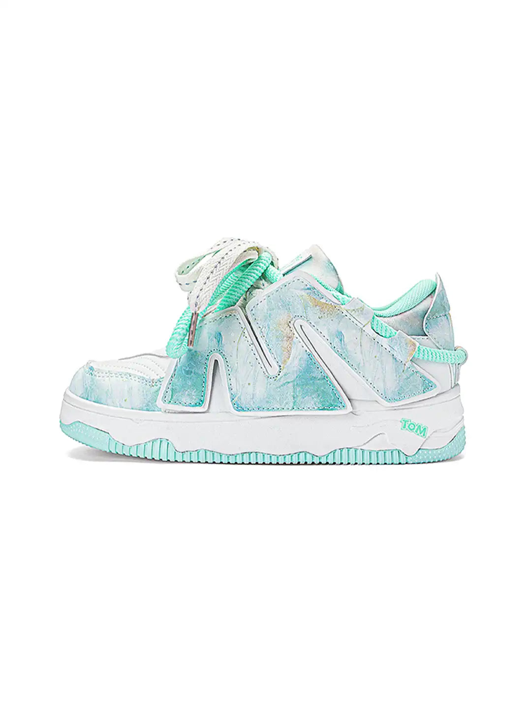 Color Block Graphic Casual Sneakers Green product image