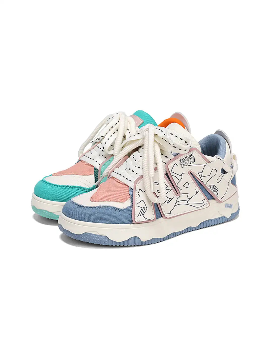 Color Block Graphic Casual Sneakers Mix Color product image