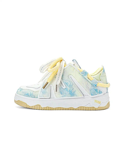 Color Block Graphic Casual Sneakers Yellow product image