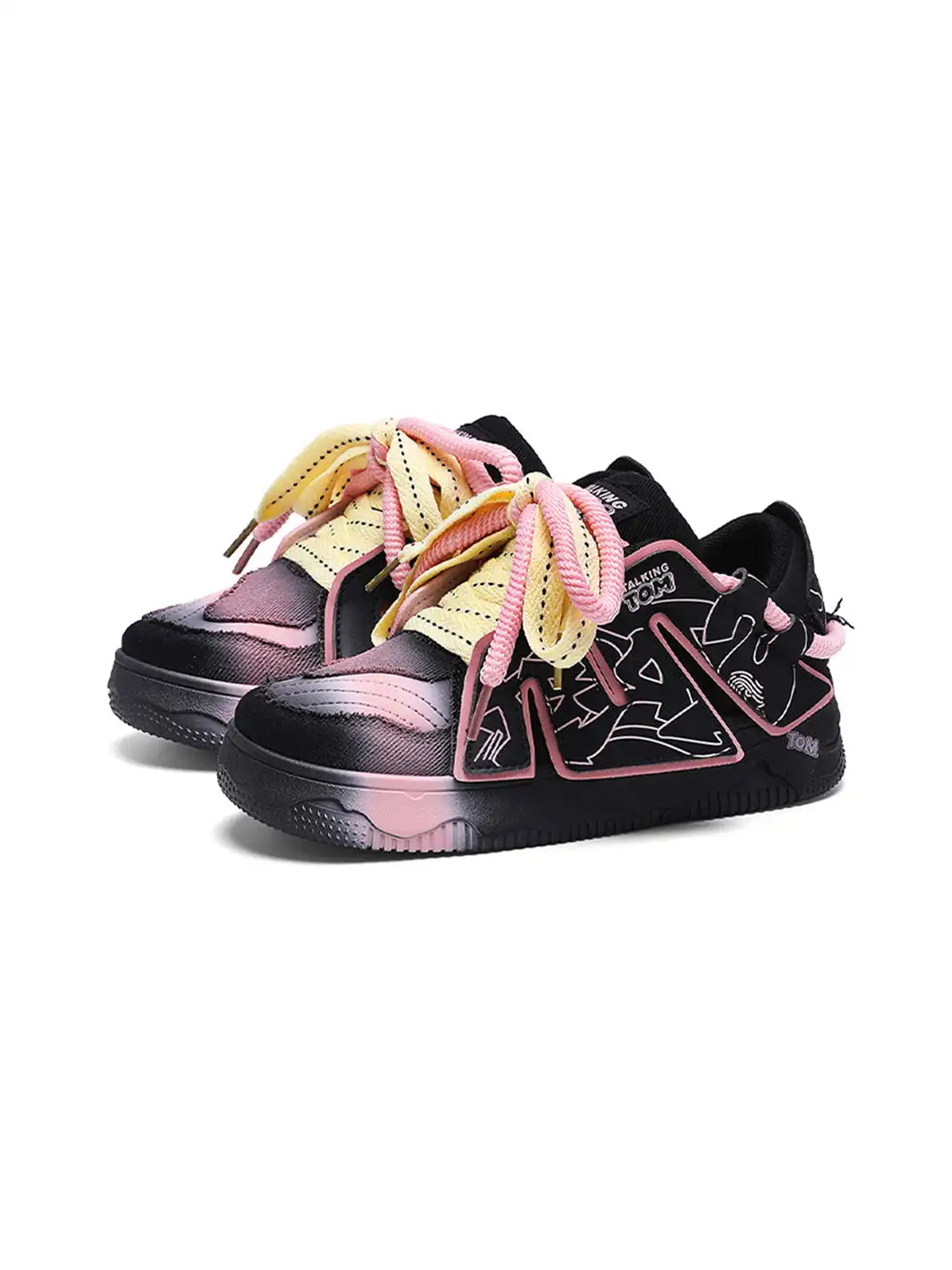 Color Block Graphic Casual Sneakers detail image 1