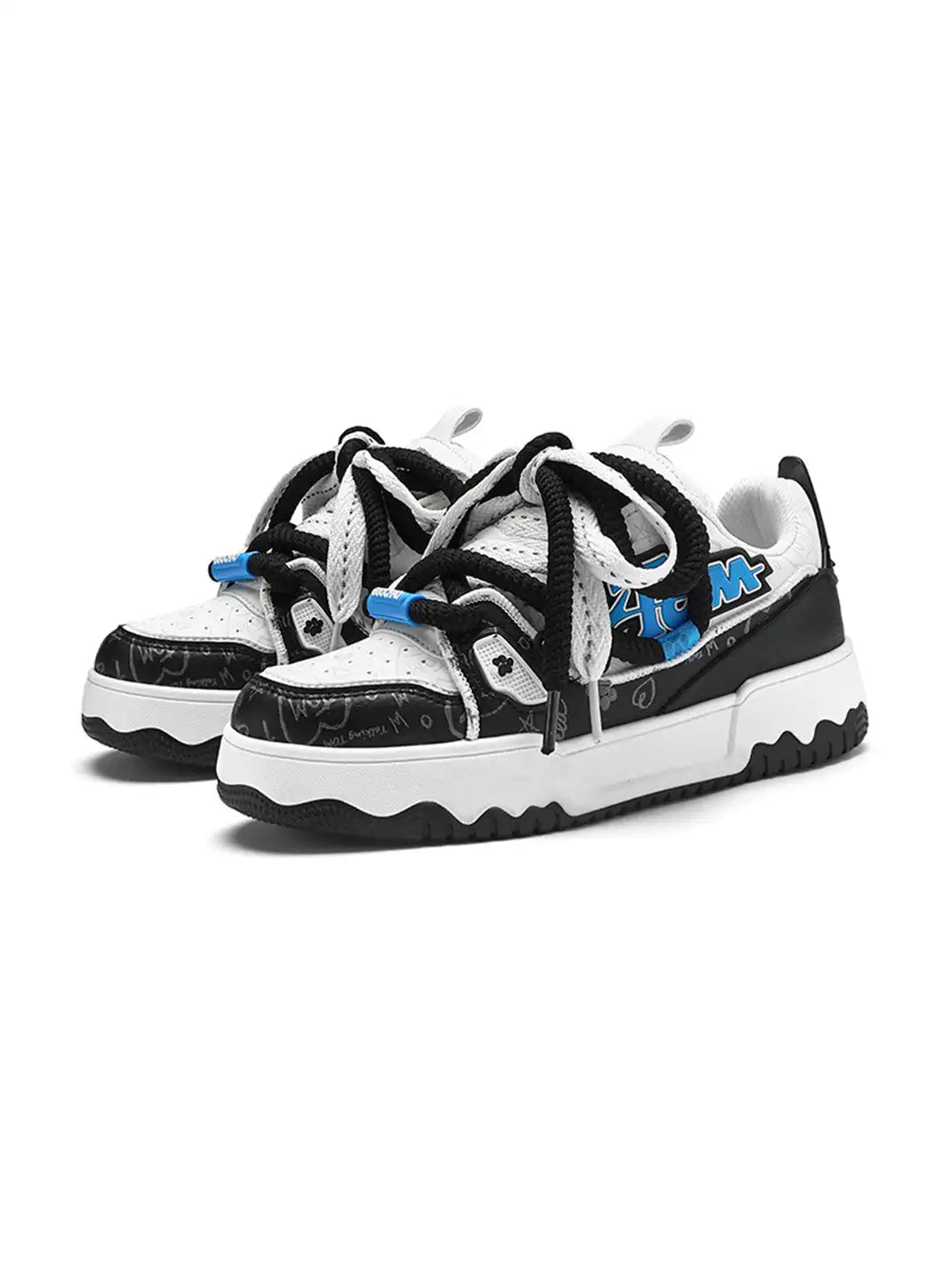 Bandana Graphic Chunky Casual Sneakers Black product image