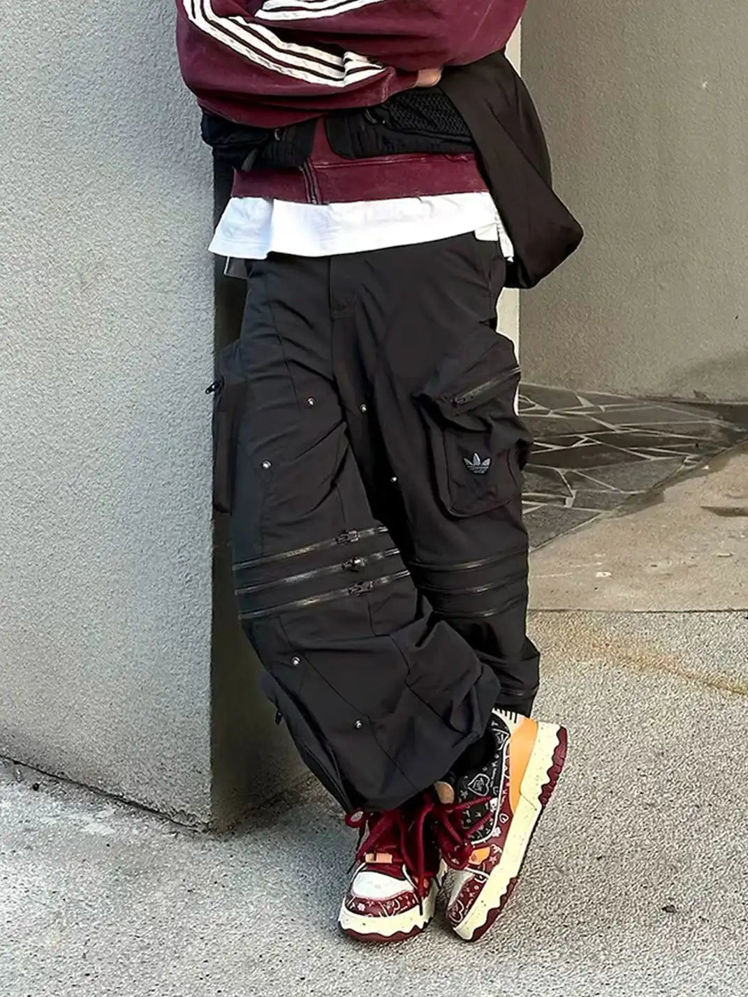 Bandana Graphic Chunky Casual Sneakers on foot styling image 1