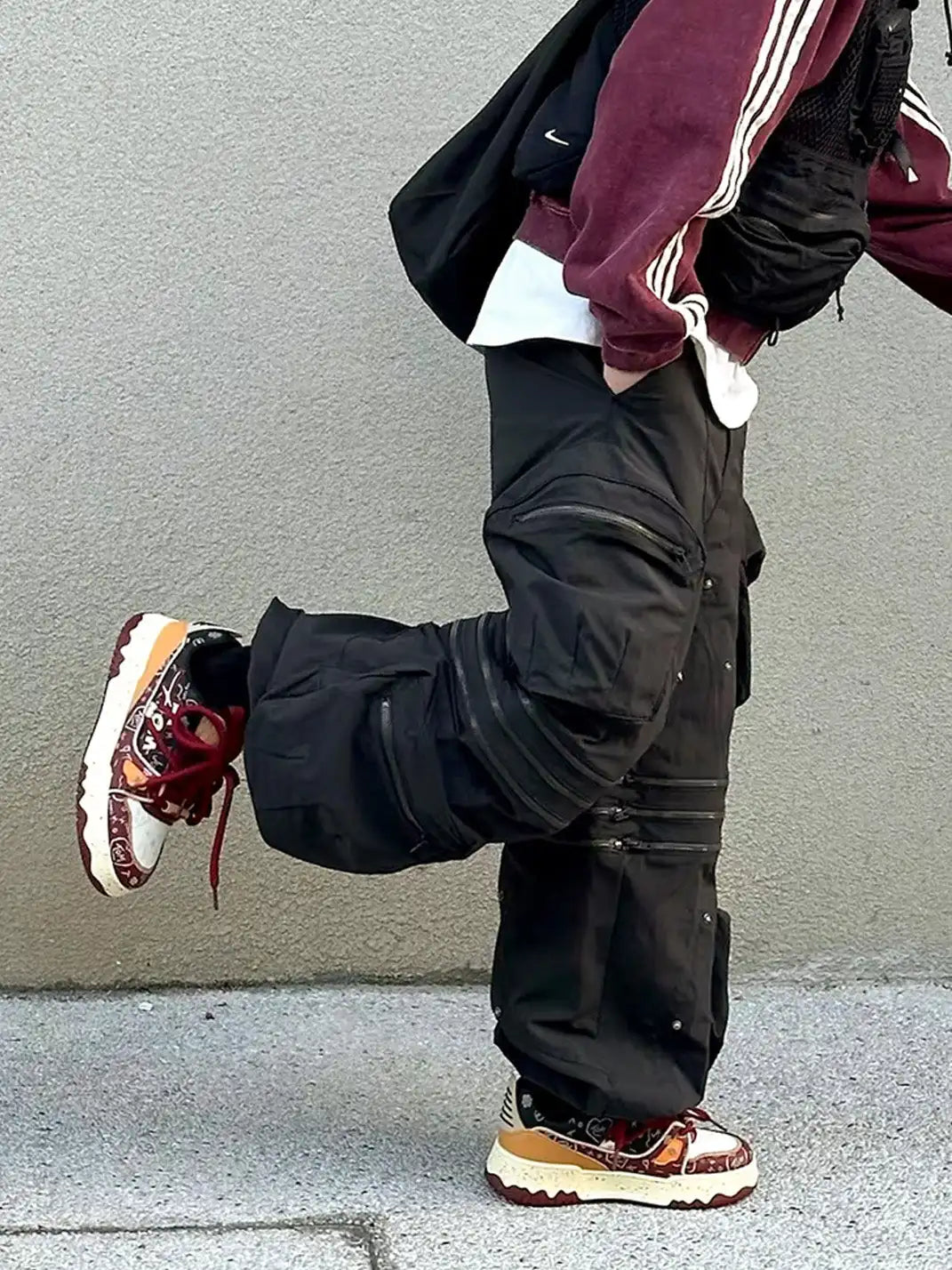 Bandana Graphic Chunky Casual Sneakers on foot styling image 2
