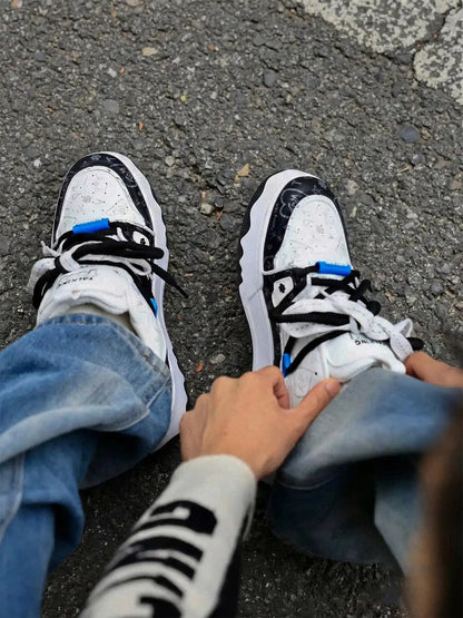 Bandana Graphic Chunky Casual Sneakers on foot styling image 7