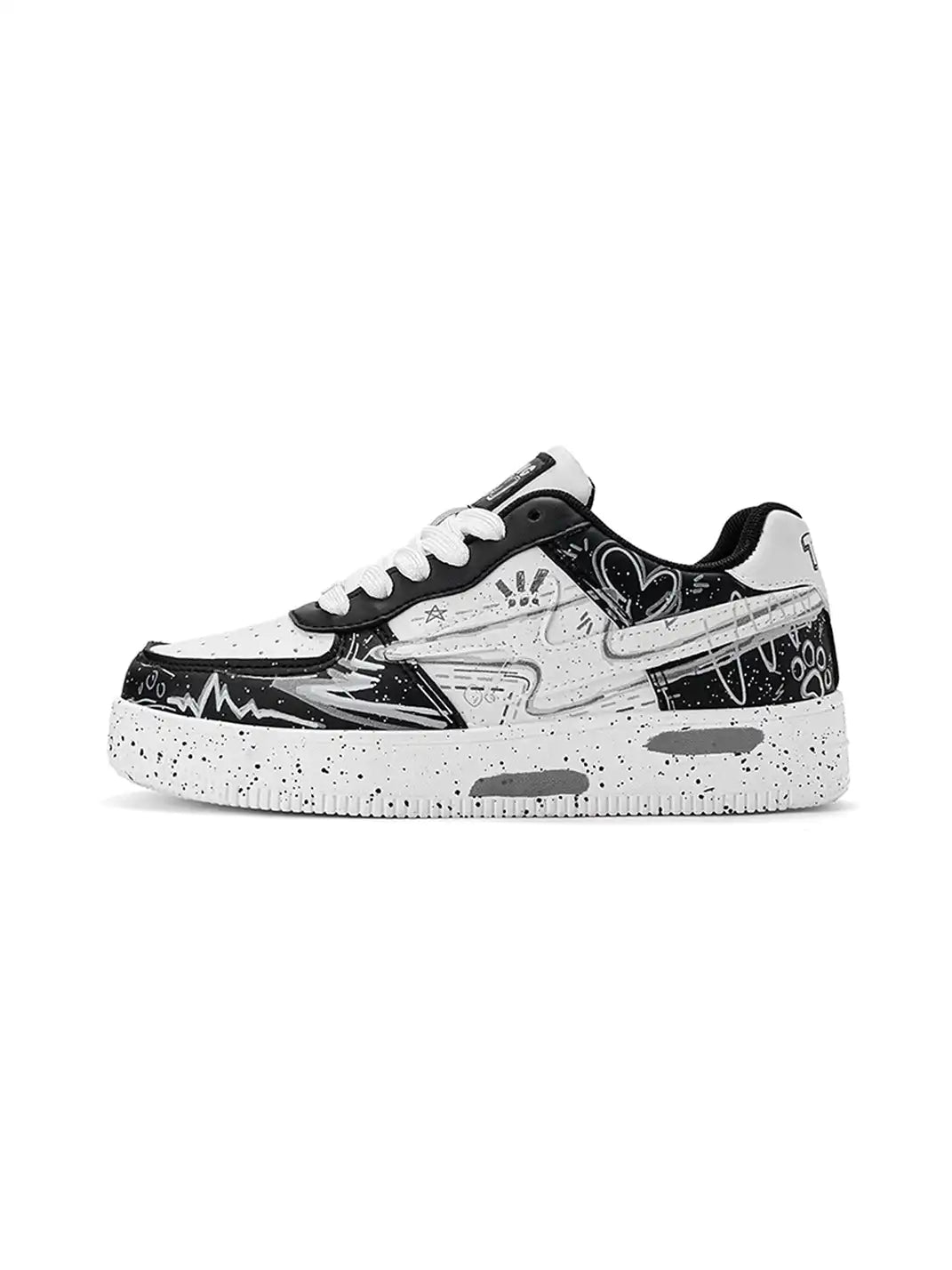 Graffiti Lightning Low Top Sneakers Black product image