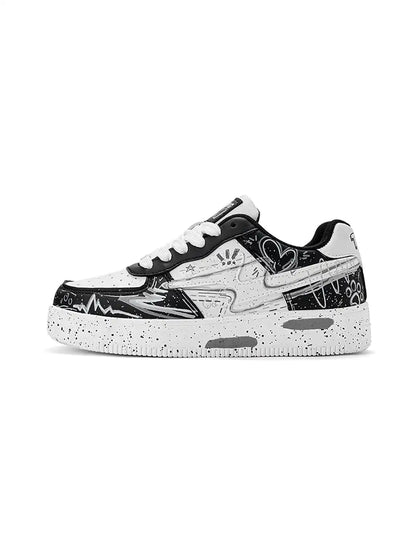 Graffiti Lightning Low Top Sneakers Black product image