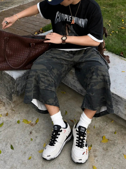 Flame Graphic Scuffed Low Top Sneakers on foot styling image 1