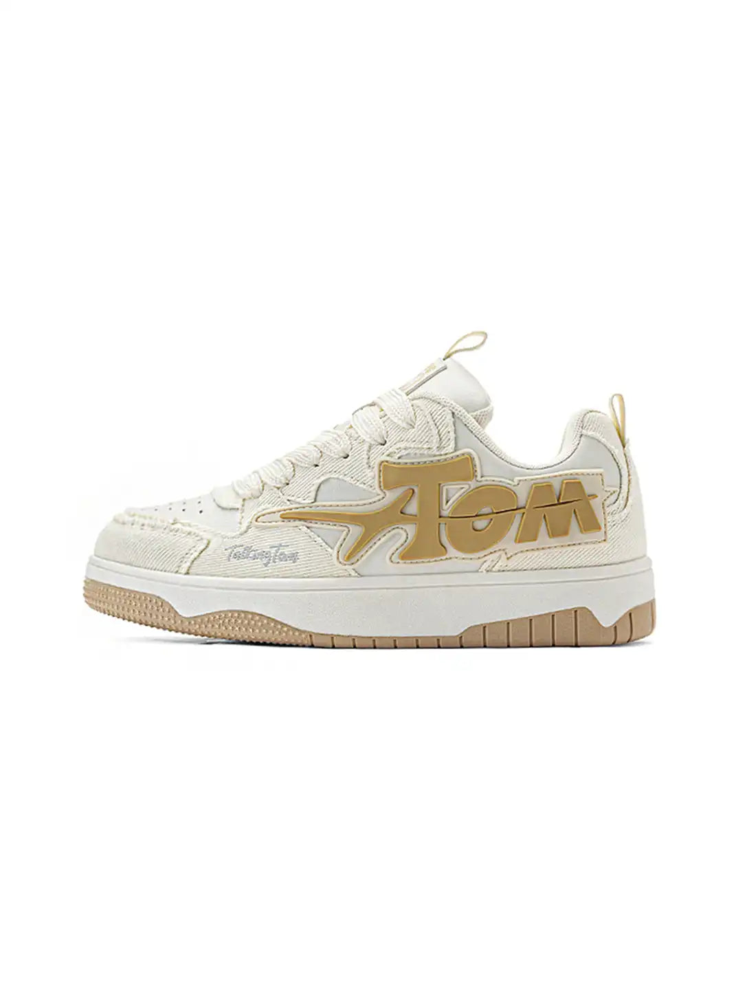 Oversized Letter Graphic Low Top Sneakers Beige product image