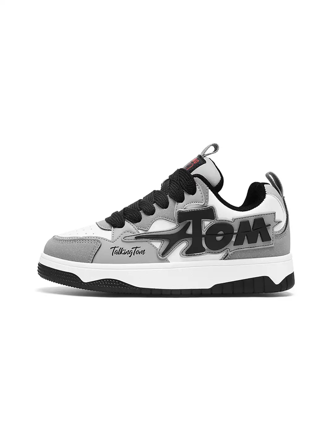 Oversized Letter Graphic Low Top Sneakers Gray product image