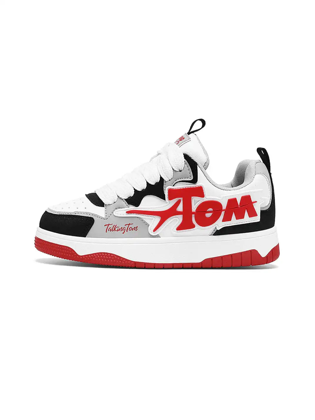 Oversized Letter Graphic Low Top Sneakers Red product image