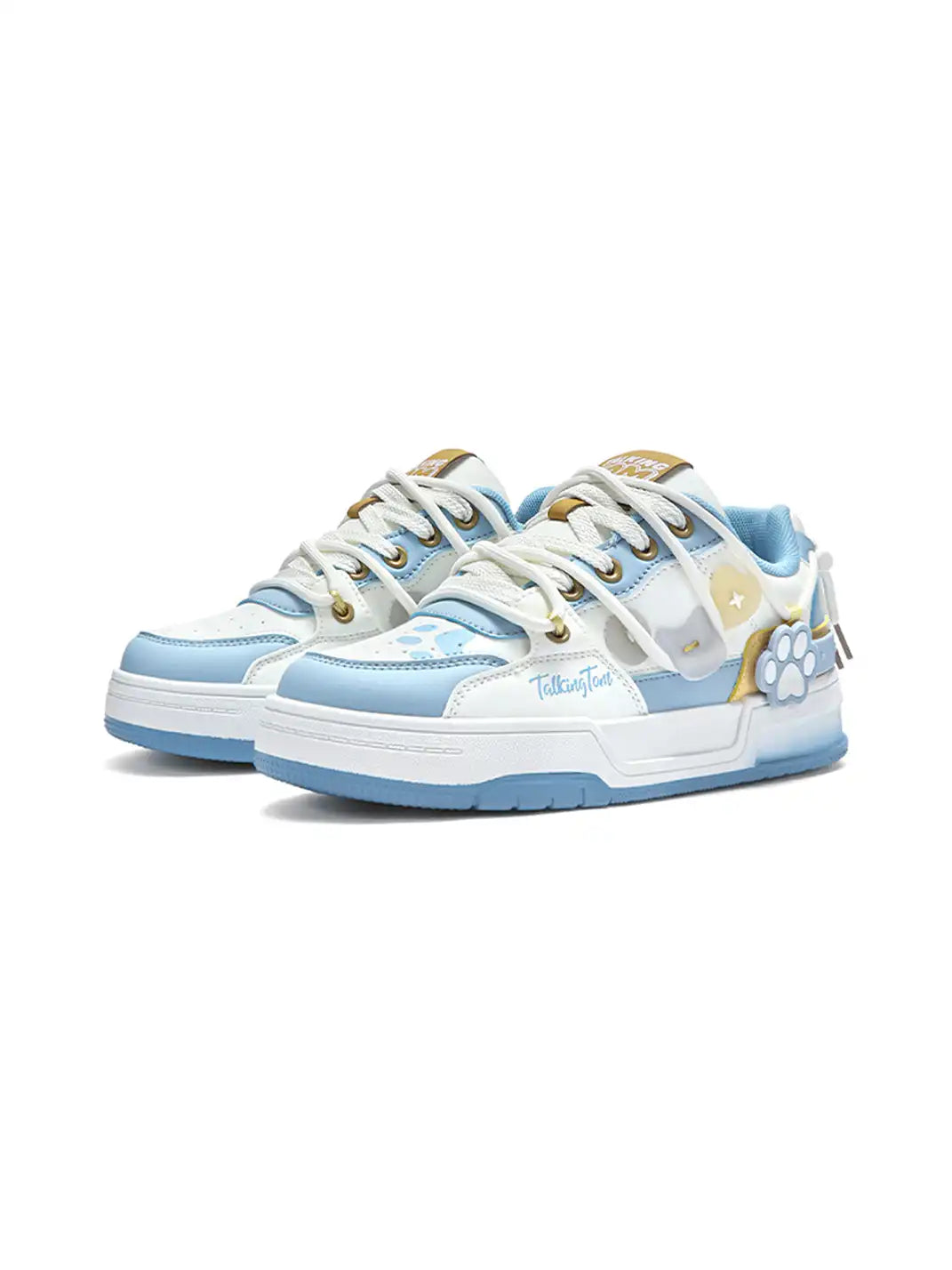 Paw Applique Sporty Low Top Sneakers Blue product image