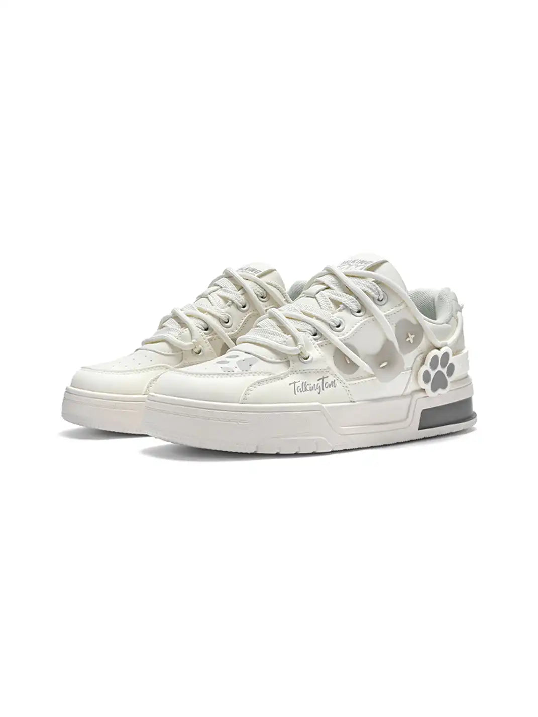 Paw Applique Sporty Low Top Sneakers White product image