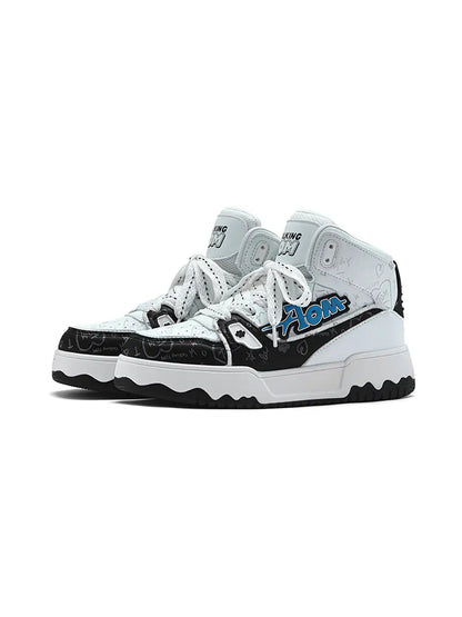 Graffiti High Top Chunky Sneakers Black product image