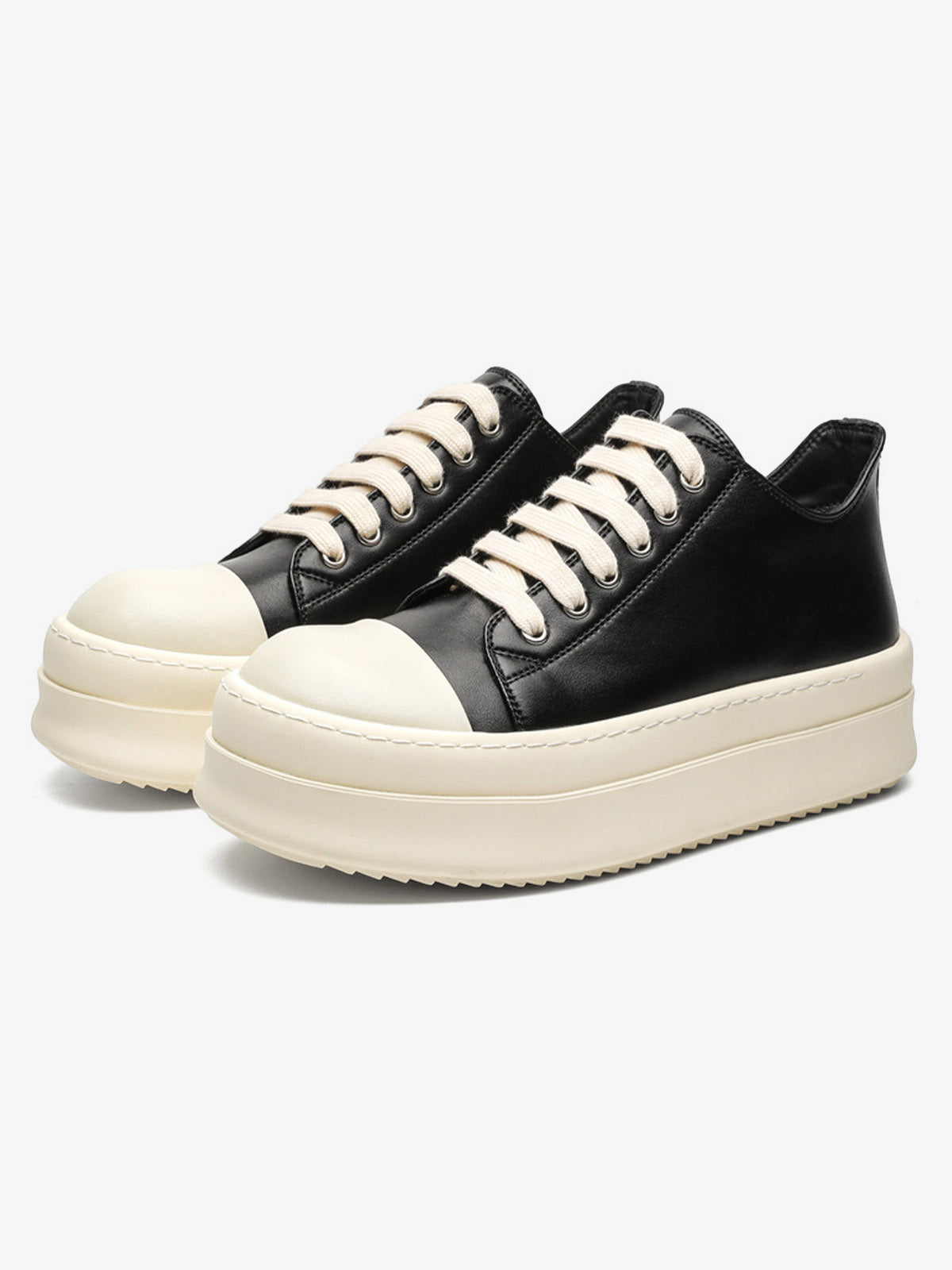 German Trainer Thick Sole Sneakers Black product image