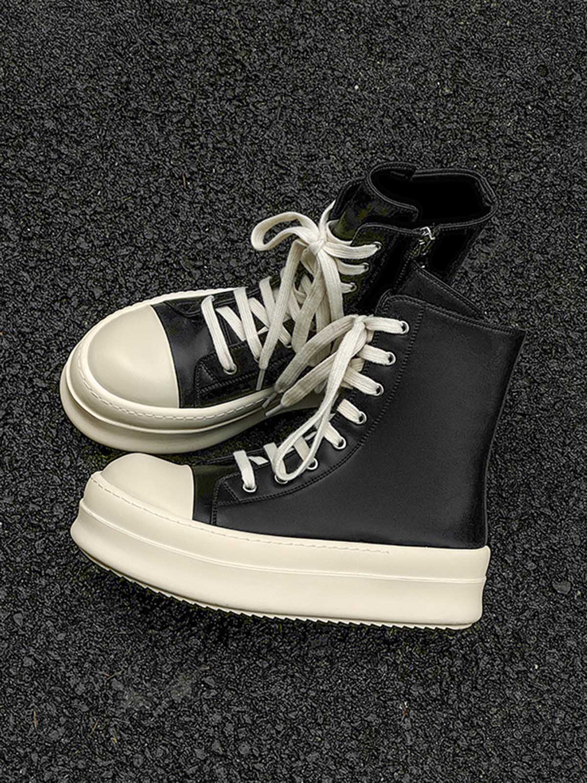 Side Zip Platform High Top Sneakers detail image 4