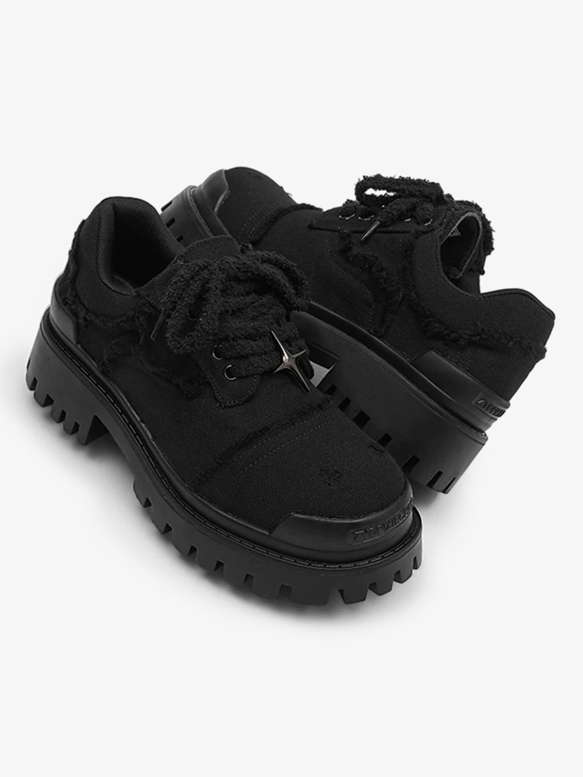 Four Point Star Denim Chunky Sneakers detail image 1