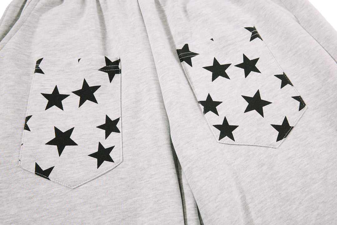 Star Print Baggy Sweatpants detail image 6