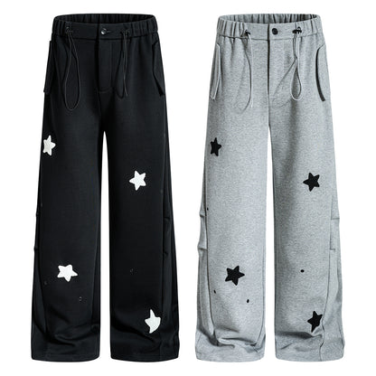 Star Embroidery Baggy Sweatpants detail image 4