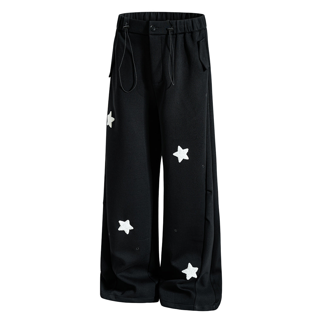 Star Embroidery Baggy Sweatpants detail image 5