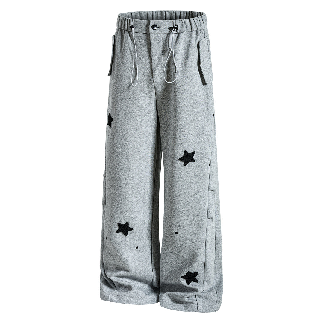 Star Embroidery Baggy Sweatpants detail image 7