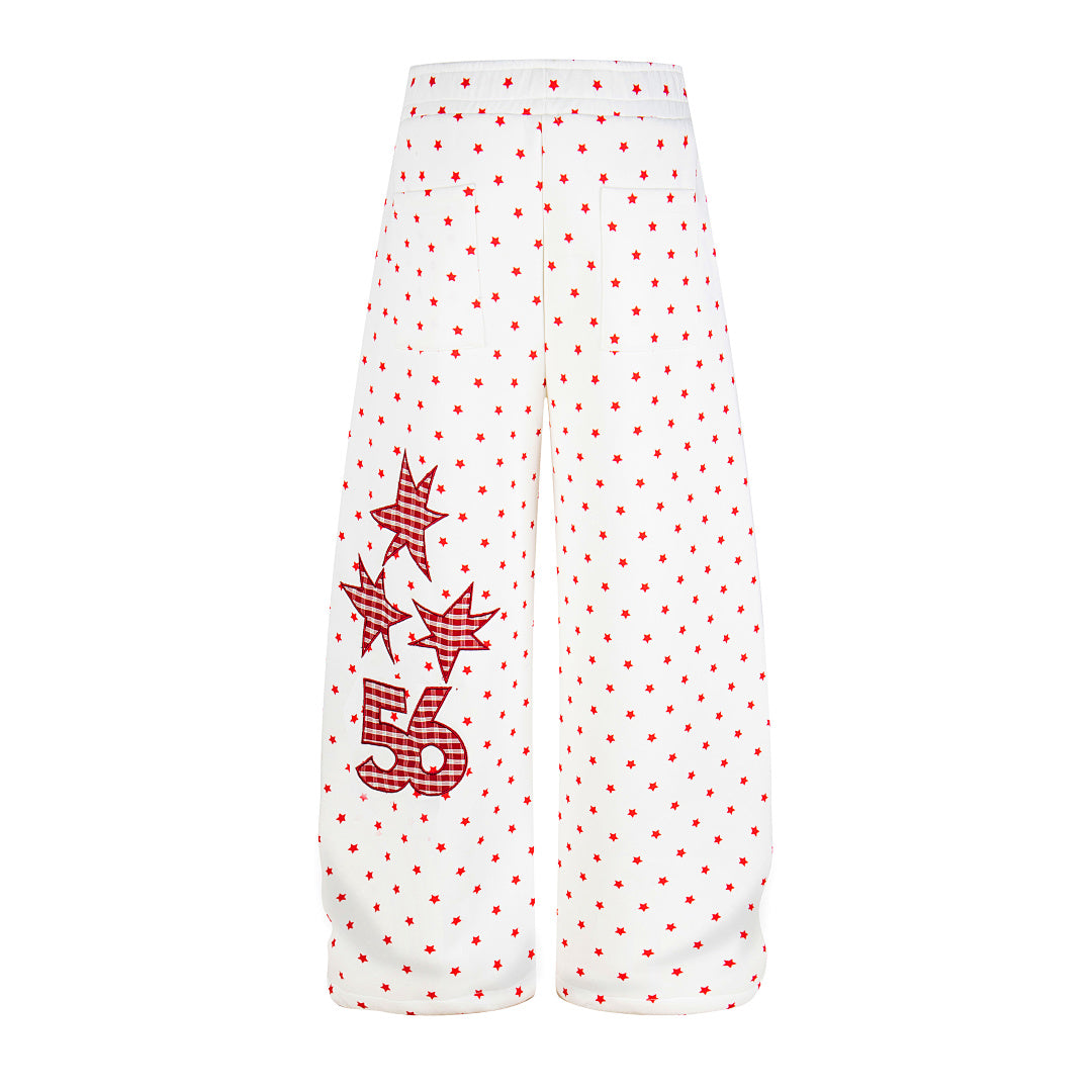 Star Print Baggy Barrel Sweatpants detail image 6