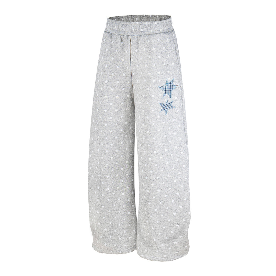 Star Print Baggy Barrel Sweatpants detail image 8