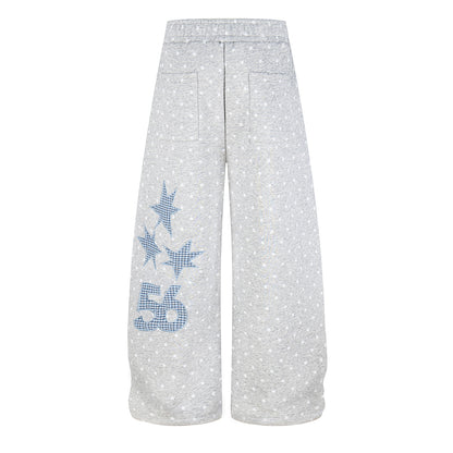 Star Print Baggy Barrel Sweatpants detail image 9
