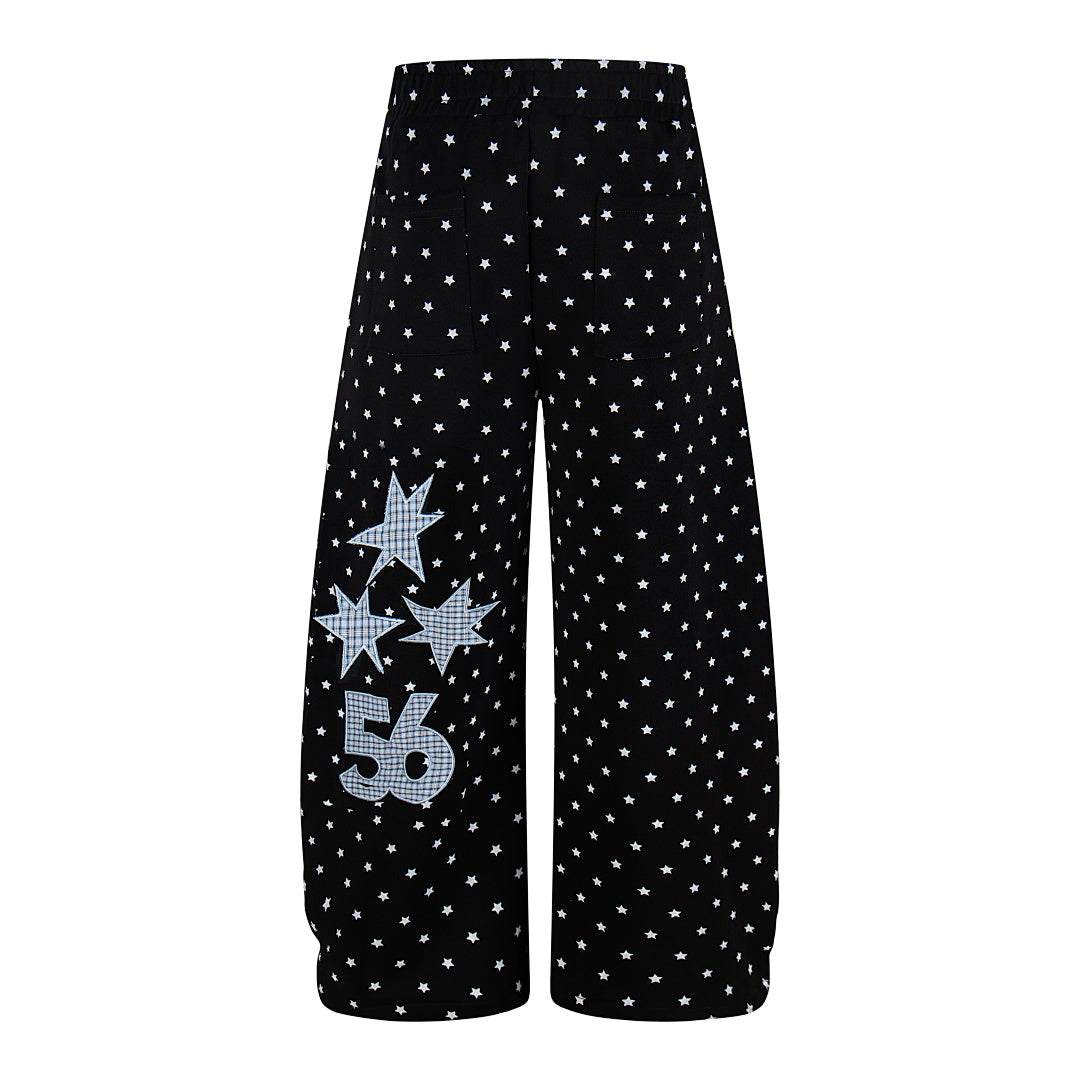 Star Print Baggy Barrel Sweatpants detail image 10