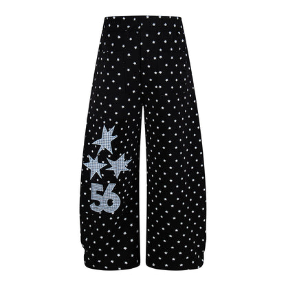 Star Print Baggy Barrel Sweatpants detail image 10
