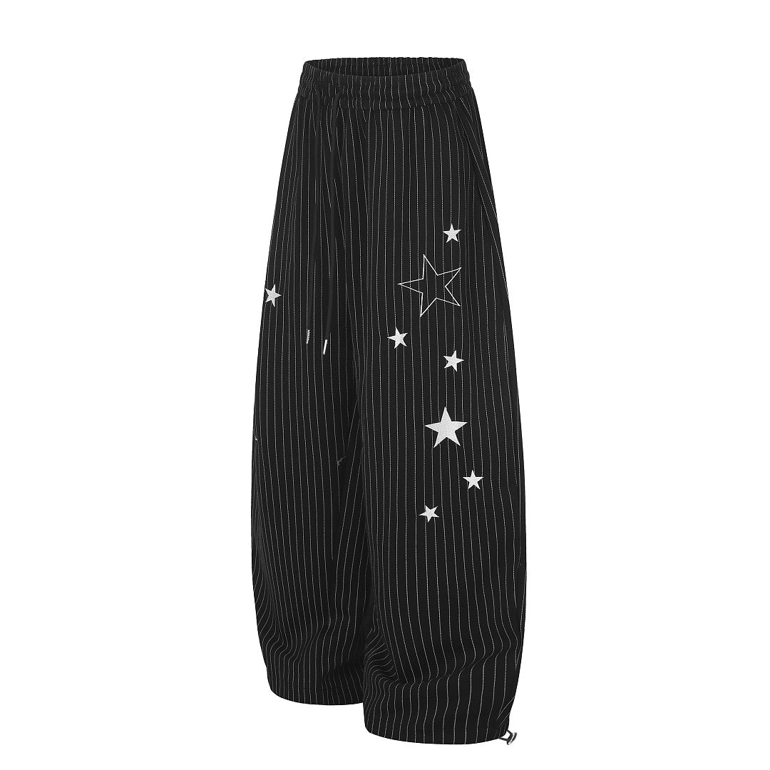 Star Embroidery Baggy Barrel Sweatpants detail image 7