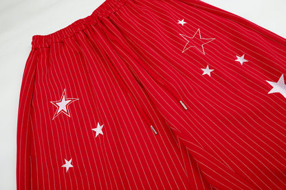 Star Embroidery Baggy Barrel Sweatpants detail image 9