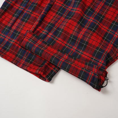 Double Waist Plaid Baggy Sweatpants detail image 7