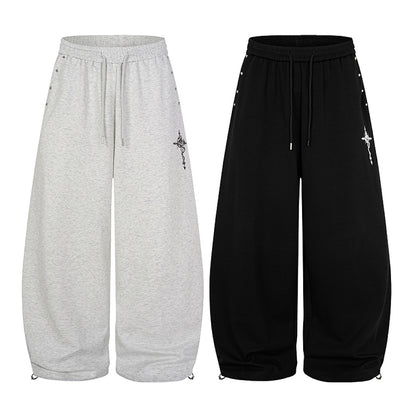 Cross Print Baggy Sweatpants detail image 4