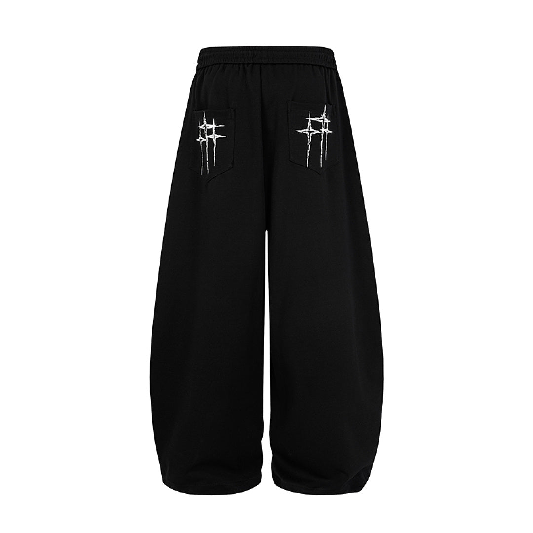 Cross Print Baggy Sweatpants detail image 8