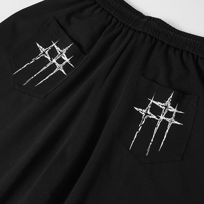 Cross Print Baggy Sweatpants detail image 10