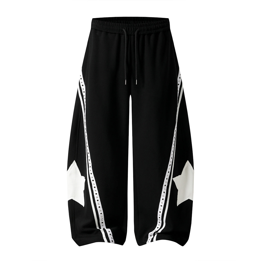 Panel Baggy Barrel Sweatpants Black product image