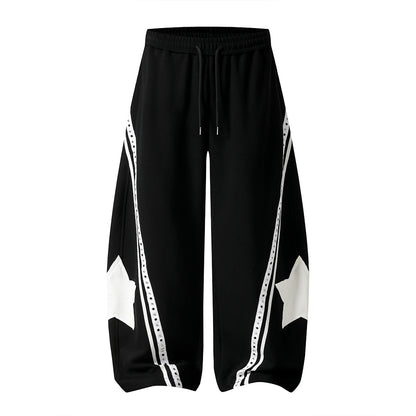 Panel Baggy Barrel Sweatpants Black product image