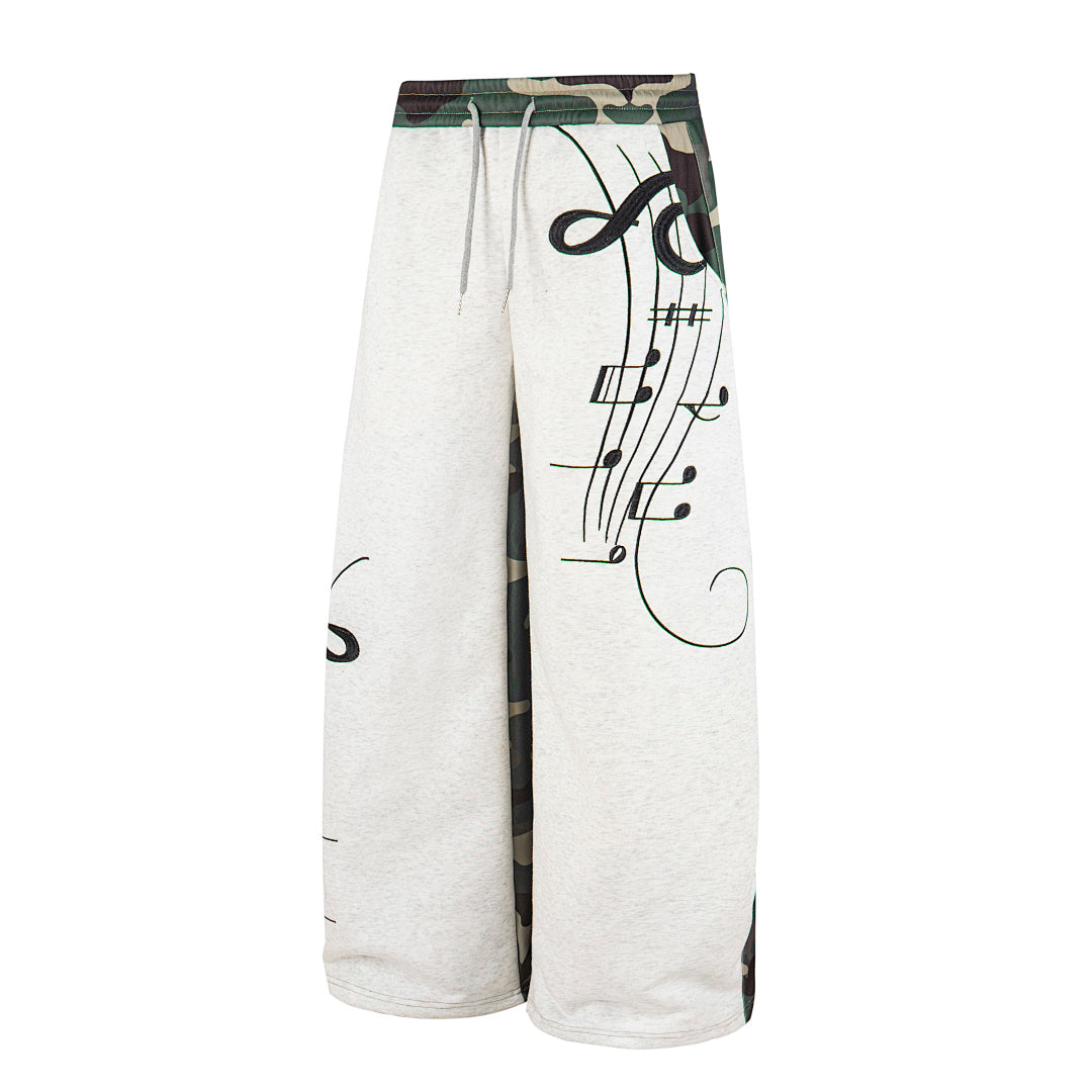 Camo Waist Baggy Barrel Sweatpants detail image 3