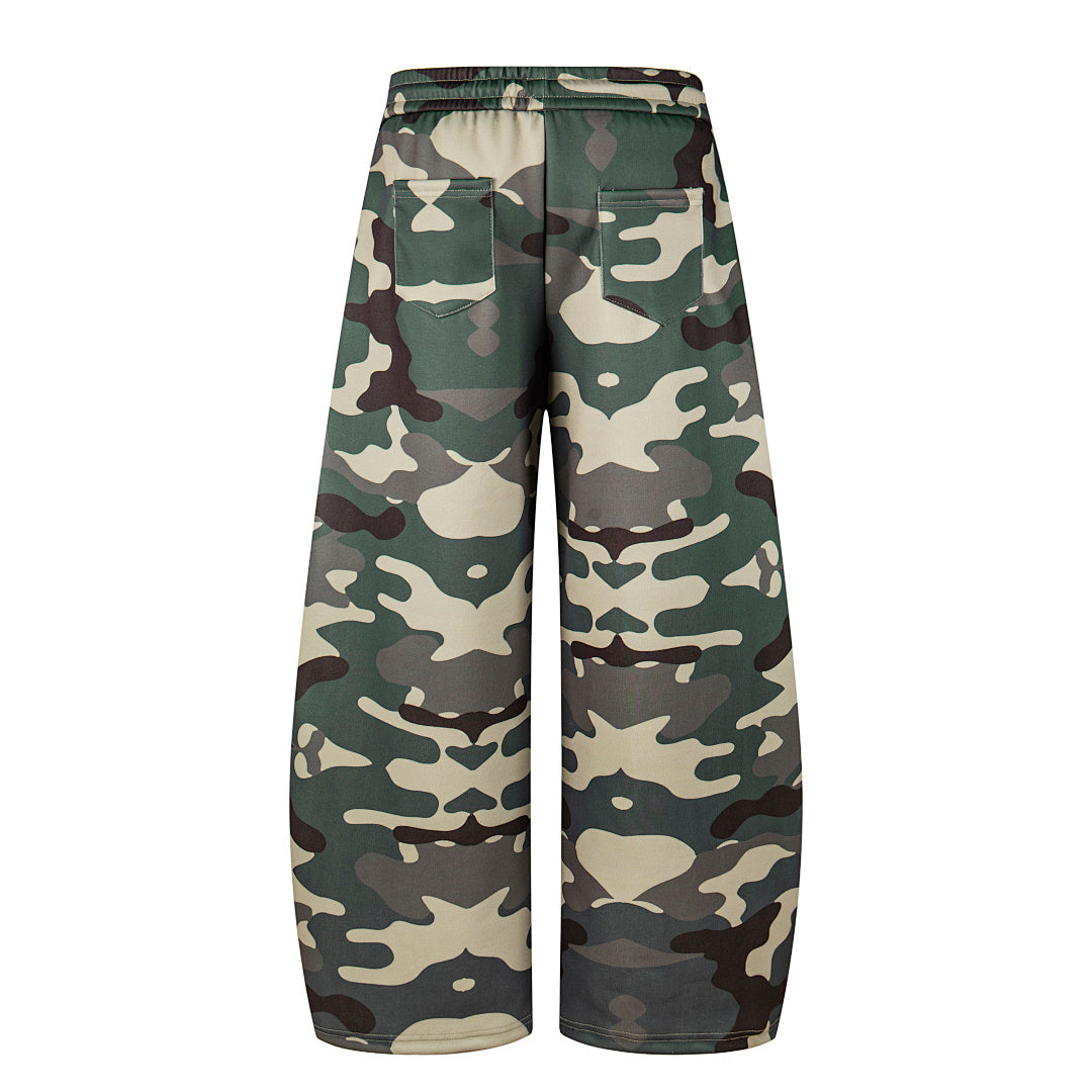 Camo Waist Baggy Barrel Sweatpants detail image 4