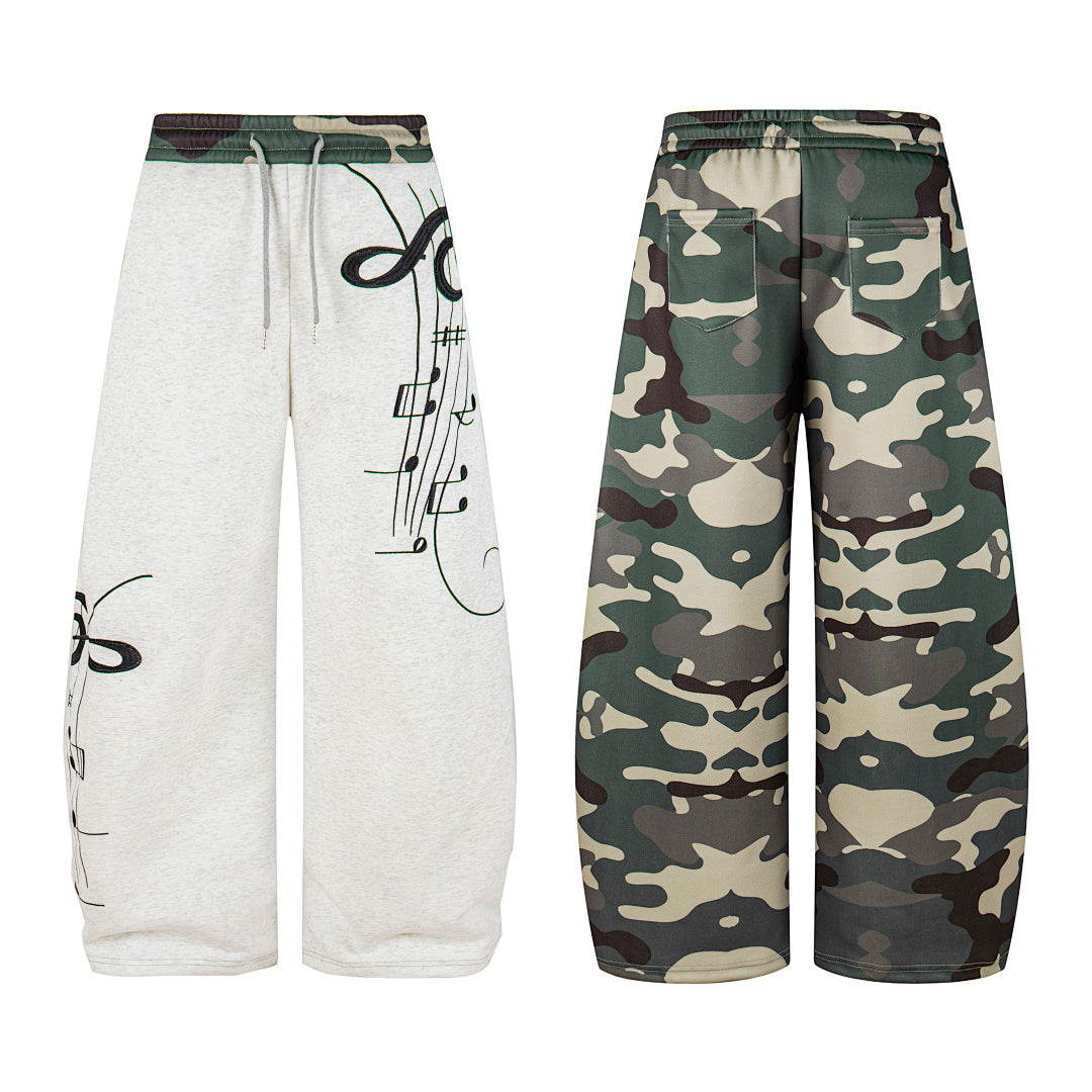 Camo Waist Baggy Barrel Sweatpants detail image 5